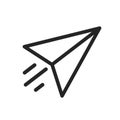 Send symbol, paper airplane icon - vector Royalty Free Stock Photo